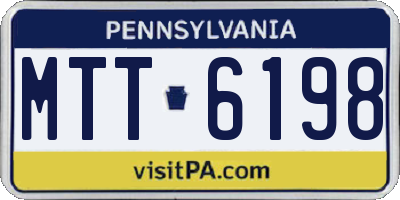 PA license plate MTT6198