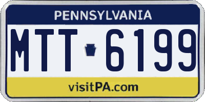 PA license plate MTT6199