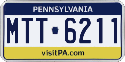 PA license plate MTT6211