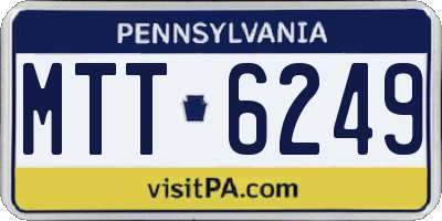 PA license plate MTT6249