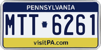 PA license plate MTT6261