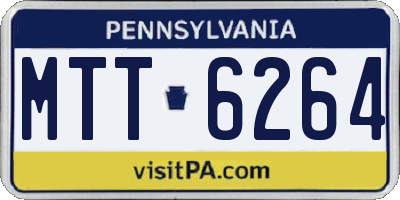 PA license plate MTT6264