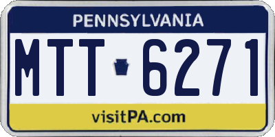 PA license plate MTT6271