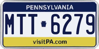 PA license plate MTT6279