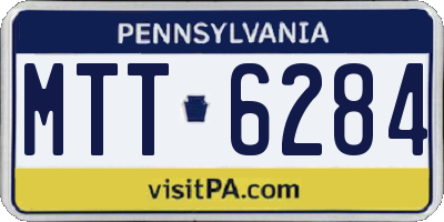 PA license plate MTT6284