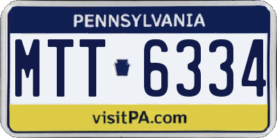 PA license plate MTT6334