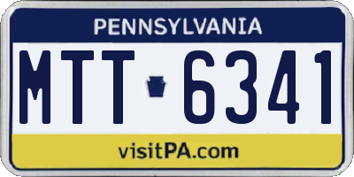 PA license plate MTT6341
