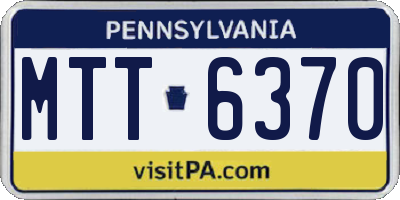 PA license plate MTT6370