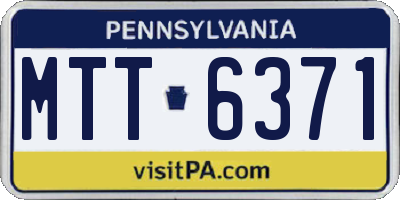 PA license plate MTT6371