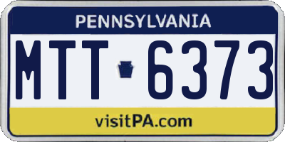 PA license plate MTT6373