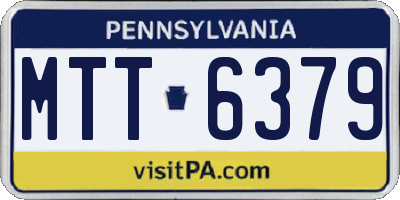 PA license plate MTT6379