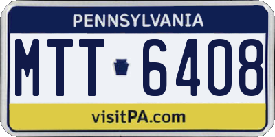 PA license plate MTT6408