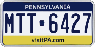 PA license plate MTT6427