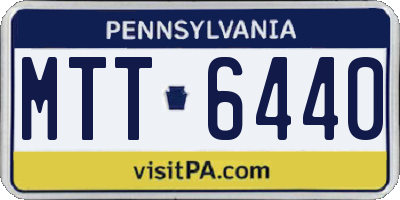 PA license plate MTT6440