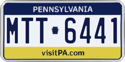 PA license plate MTT6441