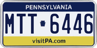 PA license plate MTT6446