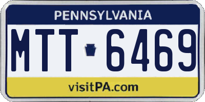 PA license plate MTT6469