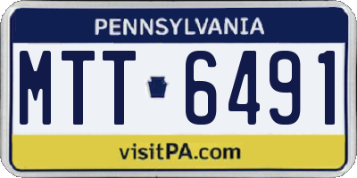 PA license plate MTT6491