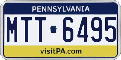 PA license plate MTT6495