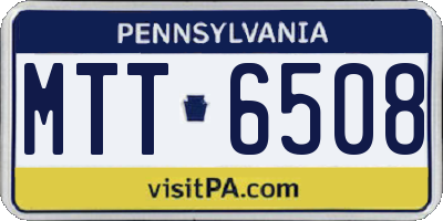 PA license plate MTT6508
