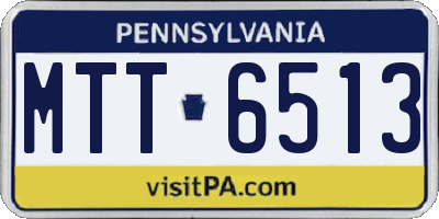 PA license plate MTT6513
