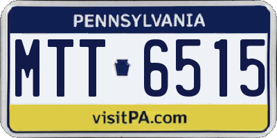 PA license plate MTT6515