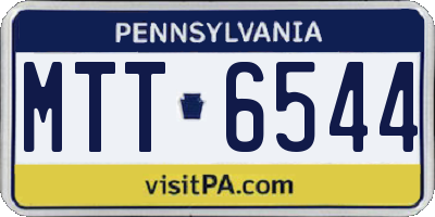 PA license plate MTT6544