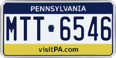 PA license plate MTT6546