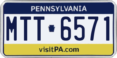PA license plate MTT6571