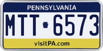 PA license plate MTT6573