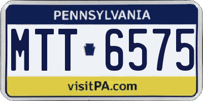 PA license plate MTT6575