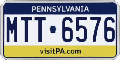 PA license plate MTT6576