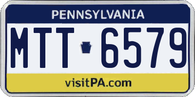 PA license plate MTT6579