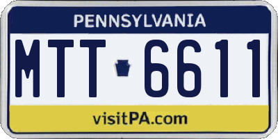 PA license plate MTT6611