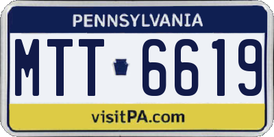 PA license plate MTT6619