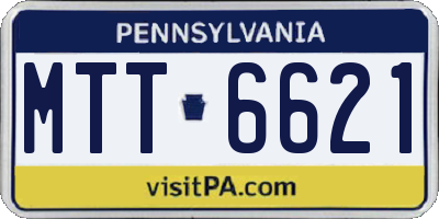 PA license plate MTT6621