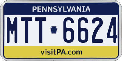 PA license plate MTT6624