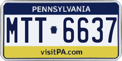 PA license plate MTT6637
