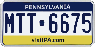 PA license plate MTT6675