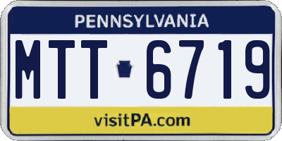 PA license plate MTT6719