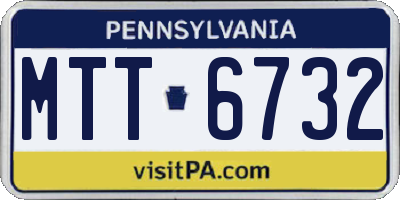 PA license plate MTT6732