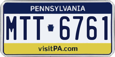 PA license plate MTT6761