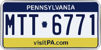 PA license plate MTT6771