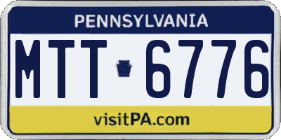PA license plate MTT6776