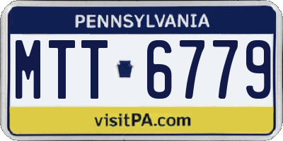 PA license plate MTT6779