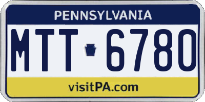 PA license plate MTT6780