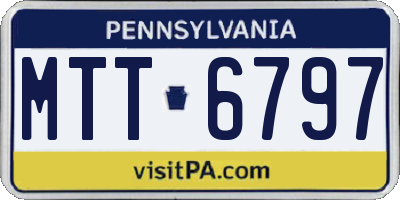 PA license plate MTT6797