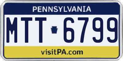 PA license plate MTT6799