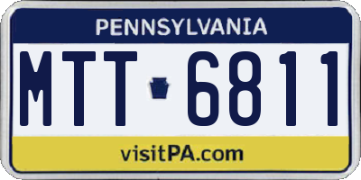PA license plate MTT6811
