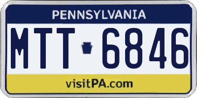 PA license plate MTT6846